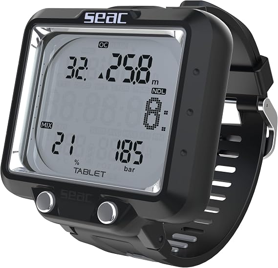 SEAC Unisex Adult Tablet Dive Computer with Built-in Bluetooth Can Handle up to 3 Blends Large Display Wireless Connection with up to 3 Transmitters