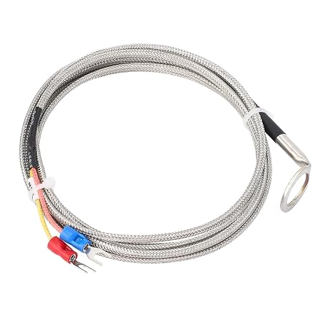 K Type Thermocouple Temperature Sensors,40C to +1000C, Temperature Sensor Probe with 14mm ID Washer, for Automotive Engine Cylinder Head (#1)