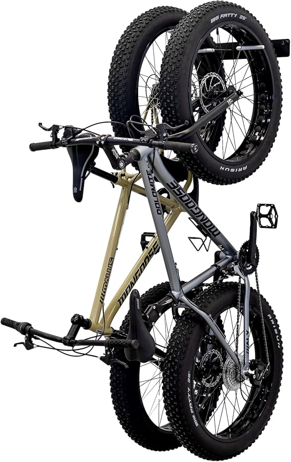 StoreYourBoard Fat Tire Bike Rack, Wall Mount Bike Storage, Holds 2 Bikes