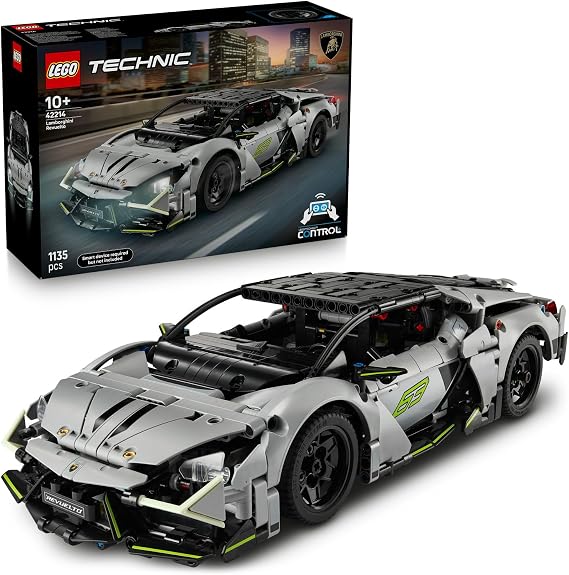 LEGO Technic Lamborghini Revuelto Spor Araba 42214 | 10 Yaş ve Üzeri Çocuklar için Şarj Edilebilir Pil İçeren Oyuncak Yapım Seti, Hediye Fikri (1135 Parça)