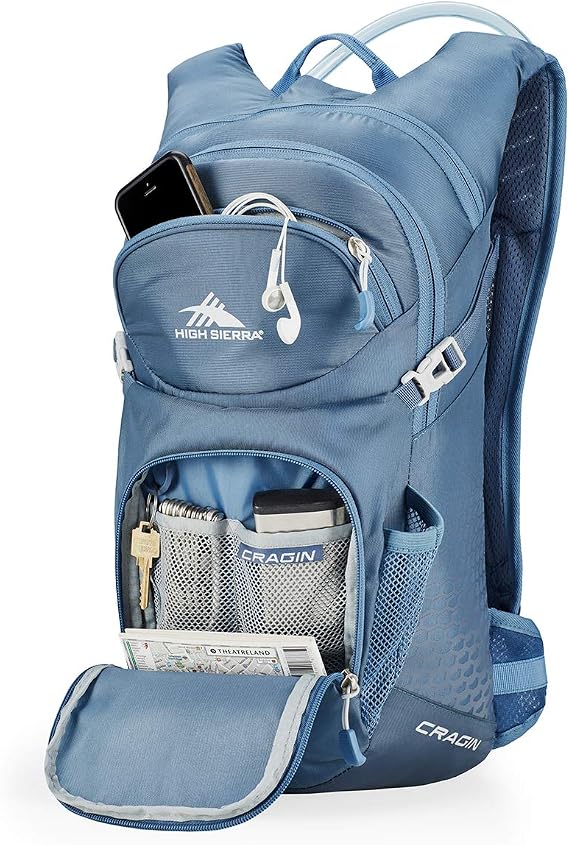 High Sierra Hydration Backpack Easy Fill, Size: 18 x 9 x 4.7 in, Capacity: 12 L + 2 L Reservoir