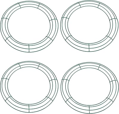 4 Pack Christmas Wire Wreath Rings 8 inch Metal Wreath Frame - 20cm Round Wire Wreath Frame for Christmas Wreath Making Rings Base, Wedding Garland Ring, Garden, Home Deco Supplies DIY Crafts…