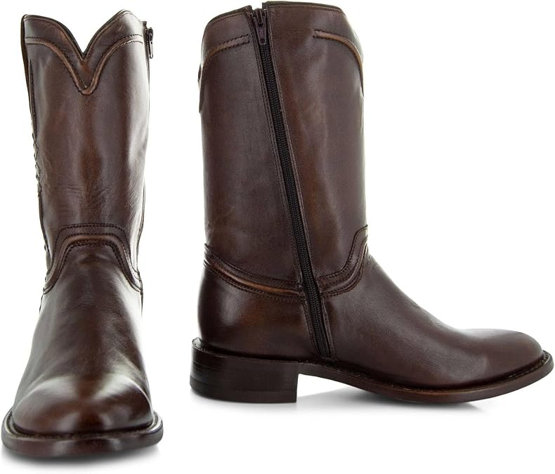 Soto Boots Men's Roper Cowboy Boots, Genuine Leather Men's Cowboy Boots, Western Boots For Men H4003