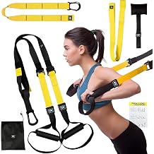Suspension Training Kit,Resistance Trainer for Full Body for All Levels,Indoor & Outdoor Use Adjustable Training Straps,Supports Up to 500Kg, All-in-ONE Home Gym Equipment
