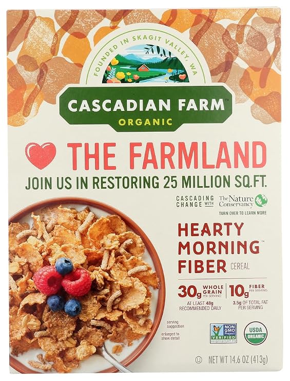 Cascadian Farm - Organic Cereal Hearty Morning Fiber - 14.6 oz.