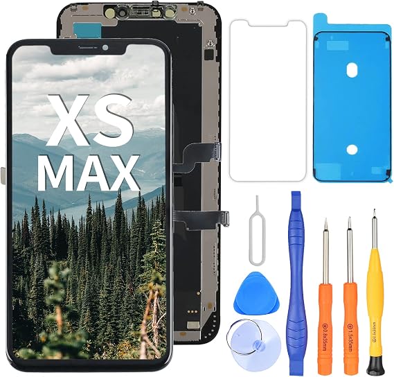Ayake Screen Replacement for iPhone Xs Max, 6.5-inch FHD Display and Touch Digitizer Full Assembly (Face ID, 3D Touch, True Tone)