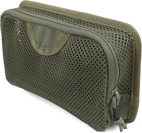 LIVANS Tactical Mesh Zipper Pouch, Modular Insert Panel Organizer