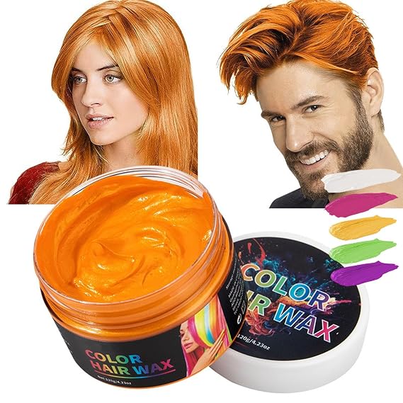 Temporary Hair Color Wax 4.23 Oz -USLZ03 (Orange, 4.23 Oz)