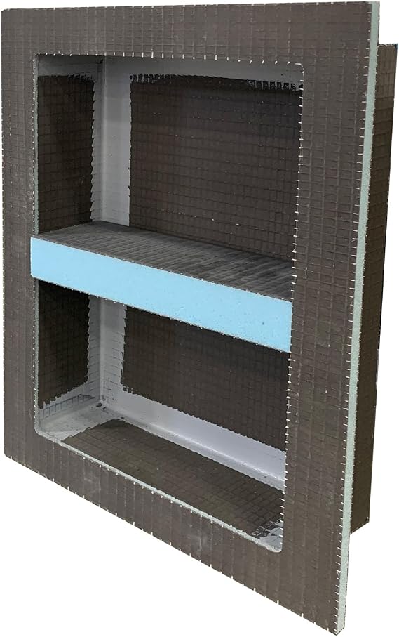 Wedi Shower Niche (Tileable, 16in x 22in.) Shower Niches Ready for Tile, Bathroom Niche Storage, Prefabricated Shower Niches, Shampoo Caddy, Inlet Shelves,Shower Renovations,