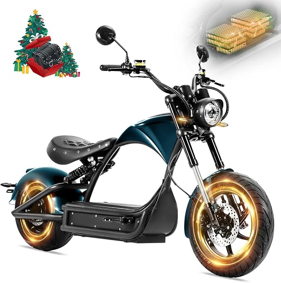 eAhora Peak 6000W M1P Pro 50MPH Electric Motorcycle for Adults 60V 42AH 55 Miles Long Range Electric Motorcycle, Full Suspension Dual Hydraulic Brake Dot Approved Motorcycle for Commuting