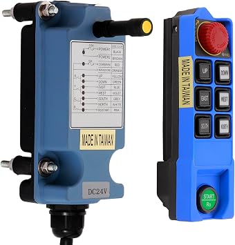 Crane Wireless Remote Control Controller 6 Channel Button for Industrial Electric Chain Hoist Crane Winch Lifting Tail Gate Transmitter 110V Receiver