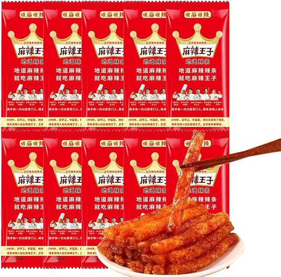 Jingdao Spicy Strips Mala Prince Spicy Strips - Hand-Pulled Vegetarian Noodles, Small Packs - Preserving Local Tradition - Hunan Specialty - Spicy Strips - Spicy - Snack - Chinese Snack - Mala Leisure