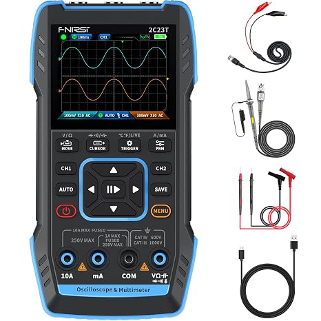 FNIRSI 2C23T 3-in-1 10MHz Oscilloscope Multimeter DDS Signal Generator