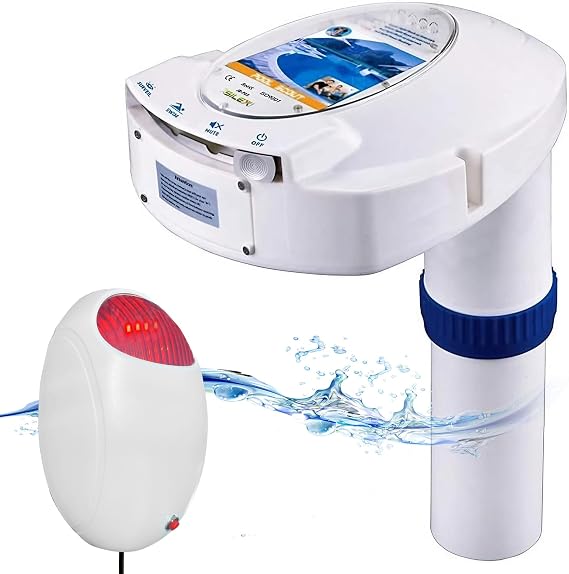 IC ICLOVER Wireless Pool Alarm with Remote Receiver, Above & Inground Pools | Loud Alarm Alerts Adults Instantly, Immersion Drown Monitor System, Easy Install, Poolside Alarm Protect Kids, Toddlers, Pets