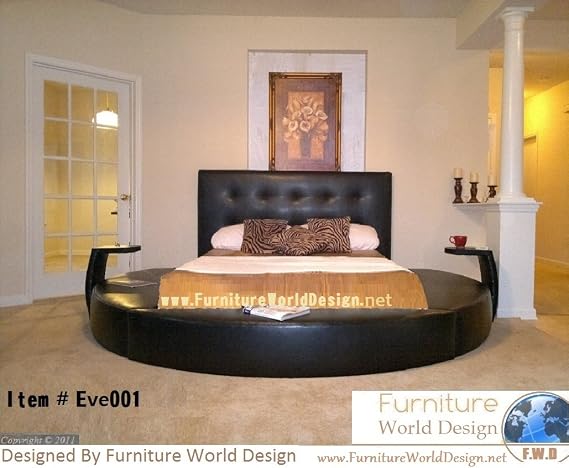 Queen Size Round Bed with 2 Night Stande