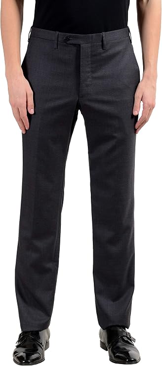 Kiton Napoli Men's 100% Wool Gray Dress Pants US 30 IT 46