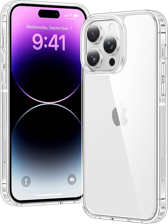 Clear Case for iPhone 14 Pro, Ultra Thin, Shockproof TPU Cover, Anti-Yellowing, Crystal Clear, Phone Case for Apple iPhone 14 Pro - Clear