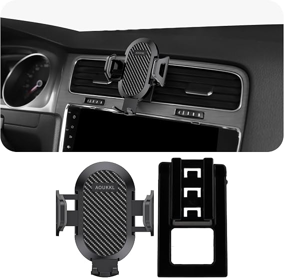 Car Phone Holder Fits for Volkswagen VW Golf GTI 2015-2021 & Golf R 2015-2019 MK7 MK7.5 Accessories,Thick Cases Friendly,Cell Phone Mount for 4.7-7 In Phones,360 Degree Rotation,Easy to Install