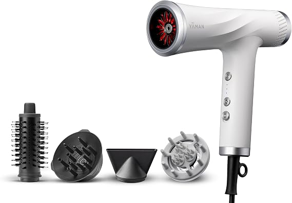 YA-MAN SPA Styler Blow Dry + Scalp Massage Essential Kit| Professional Hair Styling (White)