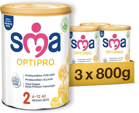 SMA Optipro 2 Devam Sütü (6-12 Ay, 800 g x 3 Adet)