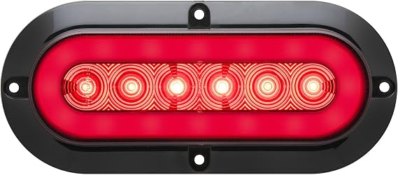 Optronics STL178RBP STL178 Series 6" Sealed LED Stop/Turn/Tail Light, Glolight, Red