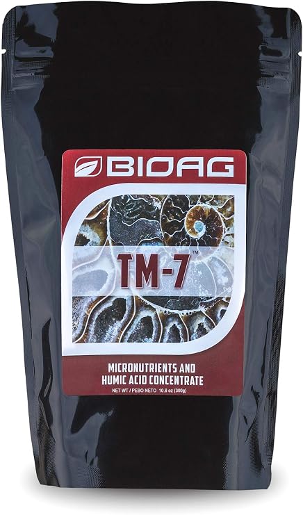 BioAg TM7 Organic Humic Acid Soil Conditioner Plus Essential Micronutrients, Dry Amendment for All Plants, S B Co Cu Fe Mn Mo Zn (300 Grams)