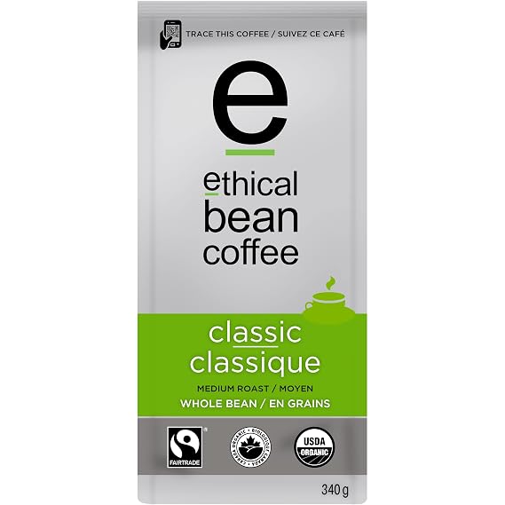 Classic - Medium Whole Bean Coffee - Ethical Bean Coffee Canada