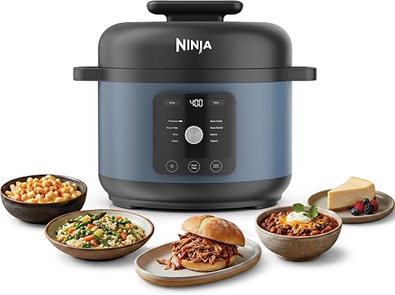 Ninja HyperHeatTM 9-in-1 Pressure Cooker, 6.5-qt, Blue Macaron, PC201