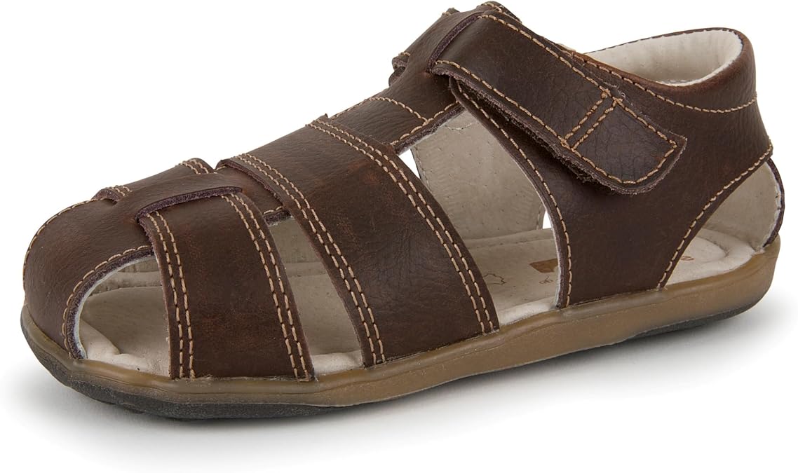 See Kai Run Jude IV - Classic Leather Sandals for Kids - Brown