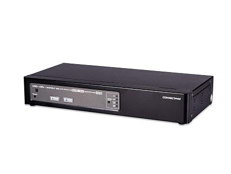 ConnectPRO Master-IT UDD-12A-PLUS-KIT-15 - KVM/Audio Switch W/ 15' Cables - 2 Ports - Desktop, Black