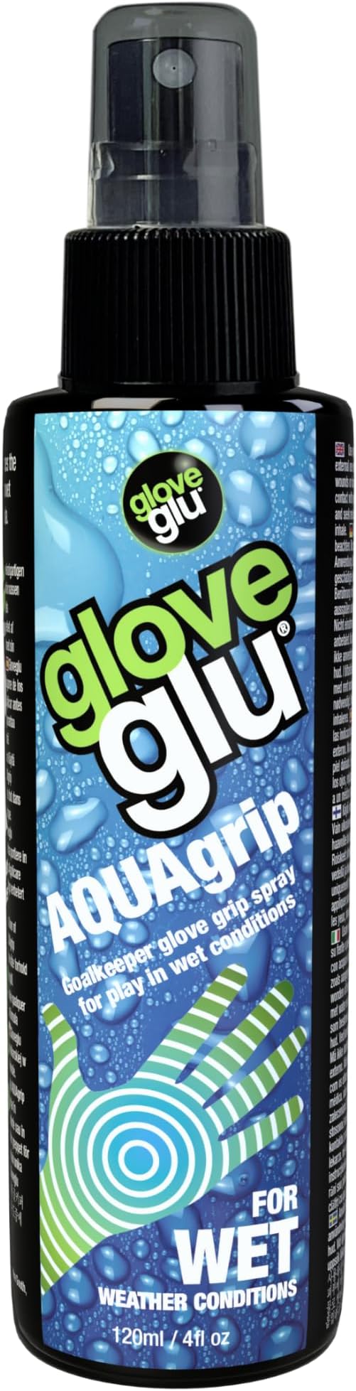 gloveglu AQUAgrip Goalkeeper Glove Spray | Wet Weather Grip Enhancer for Soccer Goalkeeping Gloves | Instant Grip Boost and Performance Improvement | 120ml (4fl.oz)
