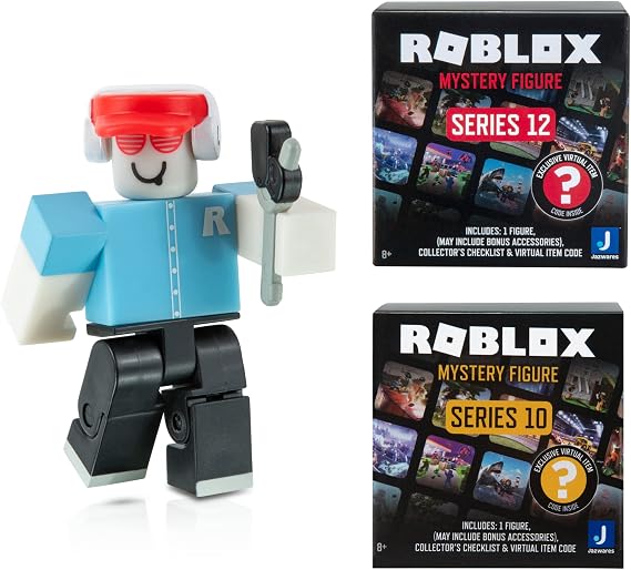 Roblox Action Collection - Greenville: Car Dealer Worker milk74I8O + 2 Mystery Figures Set Includes 3 Limited Virtual Items