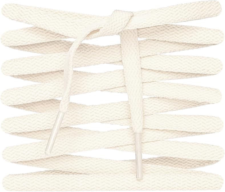 LitLaces - Premium Flat Cotton Shoe Laces Replacement for Air Jordan, Dunk, Air Force 1, Converse, Casual Shoes