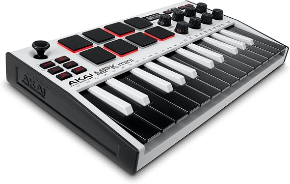 Akai Professional MPK Mini MK3 25-Key USB MIDI Keyboard Controller, White