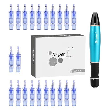 Dr Pen A1 Professional Microneedling Pen - Wireless 8000-23000RPM 0-3.0mm Adjustable Includes 22 Refills