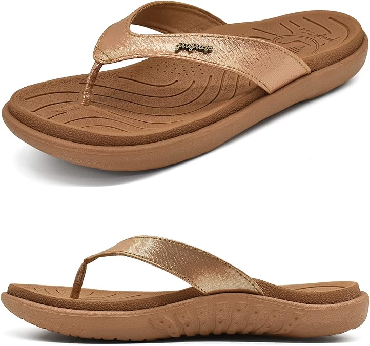 jiajiale Womens Fashion Orthotic Flip Flops Thick Cushion Thong Sandals