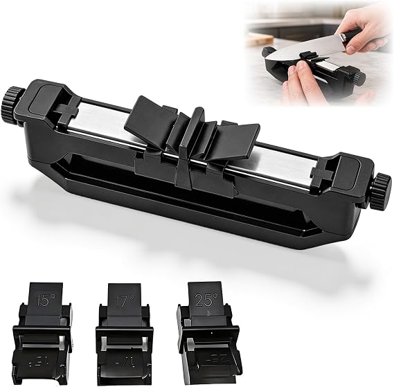 Kenmiso Knife Sharpener,Portable Knife Sharpener,Handheld Angle Guided Knife Sharpeners,Multi-purpose Sharpening Stone Set for Kitchen & Travel Knives(Set)