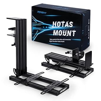 Reashy Hotas Mount, Joystick Mount, Aluminum Flight Stick Desk Mount for Logitech X56, X52, X52 Pro, Thrustmaster T.1600M, TCA, T.Flight Hotas One, 4, X, Airbus, VKB Gladiator Nxt Black