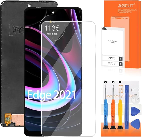 for Moto Edge 2021 Screen Replacement for Moto Edge 5G UW 2021 LCD Display XT2141DL XT2141-1 XT2141-2 LCD Digitizer Screen Touch Assembly Repair Part