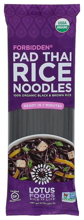 Lotus Foods, Noodles Pad Thai Forbidden Rice Organic, 8 Ounce
