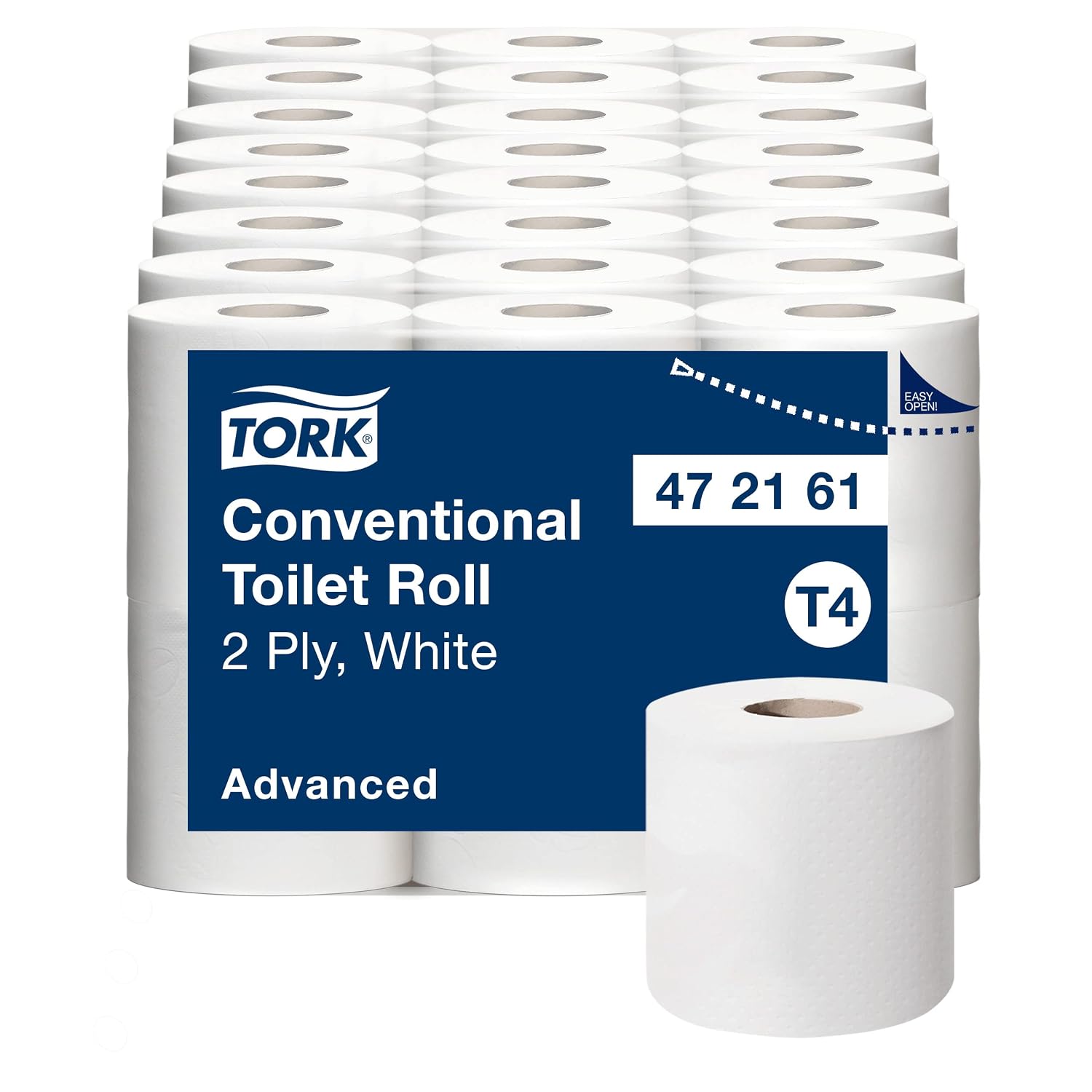 Tork Kleinrollen Toilettenpapier Weiß T4 Advanced 2-lagig 48 × 200 Blatt 472161