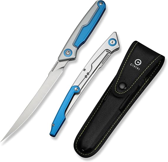 CIVIVI Shawka Folding Fillet Knife for Fish, 5.81" 14C28N Blade, C22029B-2
