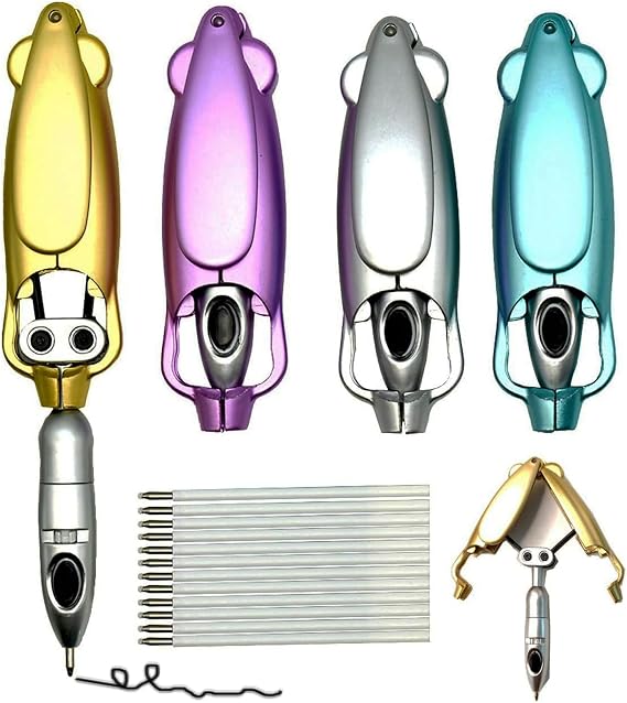 4Pcs Novelty Transforming Pen Cool Robotic Ballpoint Pen Black Ink | Fun Writing Gift Pens Click Bounce Decopression for School Office Party Birth Day Stationery Supplies