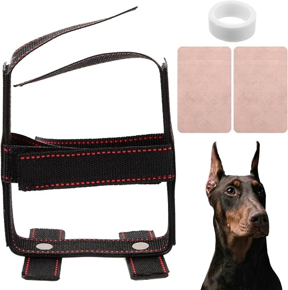 Dog Ear Tape,Doberman Ear Posting Kit Adhesive-Fixed Correction Vertical Dog Ear Tape for Aged 2-4 Months Dog Ear Stand Up Support for Samoyeds, Pinscher Dogs