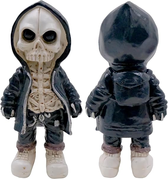 Skeleton Figures Gothic Decoration Skull Statue Halloween Decoration Mini Resin Skeleton Figures Gothic Home Decoration Cool Skeleton Figures