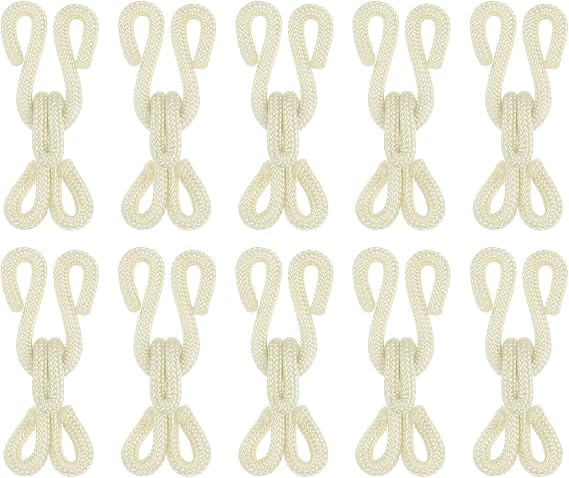 uxcell Sewing Hooks and Eye Polyester Covered for Clothing