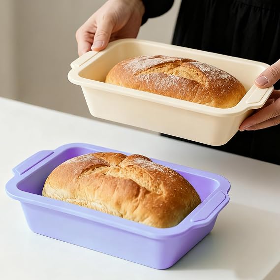 Silicone Loaf Tin with Frame: 24x13cm Nonstick Banana Bread Tin for Baking
