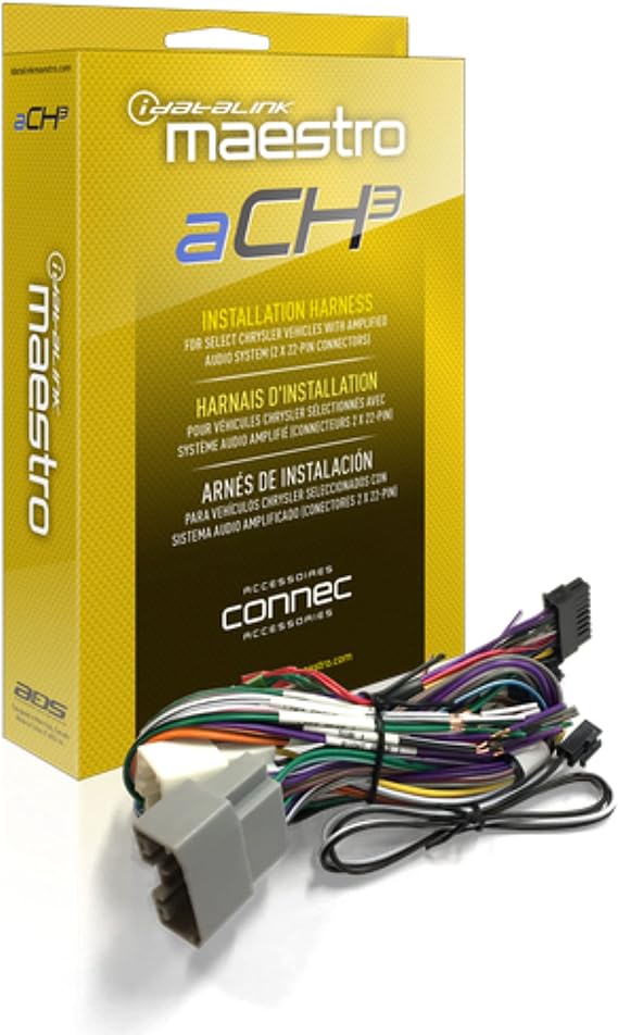 Idatalink Maestro HRN-AR-CH3 Plug and Play Amplifier T-Harness for 2012+ Chrysler, Dodge, Jeep Vehicles (ADS-MAR Universal Amplifier Module Required)