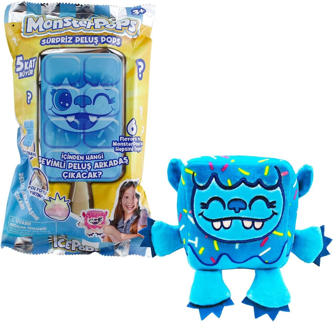 IcePops MonsterPops Sürpriz Mini Peluş Canavarlar, Dondurma Ambalajlı, 3+ Yaş