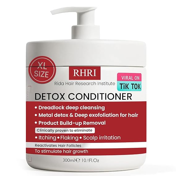 Detox Conditioner Deep Cleansing Hair Conditioner for Damaged Dry Hair | Deep Cleansing Hair Conditioner, Heavy Metal Detox & Build-Up Removal, Nourishing Scalp Care, Sulfate-Free Formula, 300ml